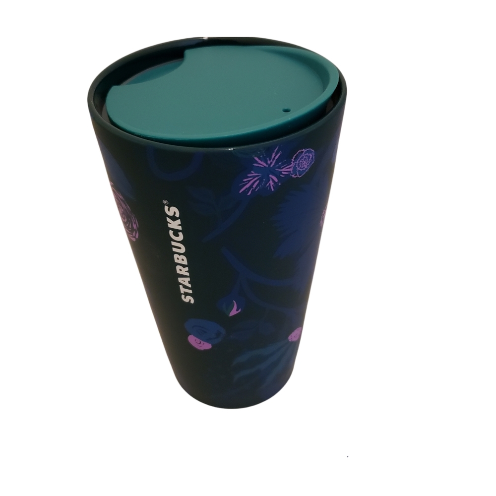 Starbucks Matte Floral Rising 2021 Ceramic Tumbler Cup 12 oz NEW - Picture 3 of 9